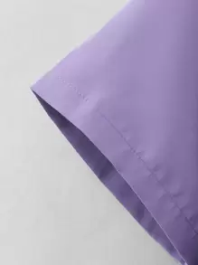 Manfinity Homme Men Letter Patched Detail Pocket Front Shirt Without Tee - Lilac Purple - View 3