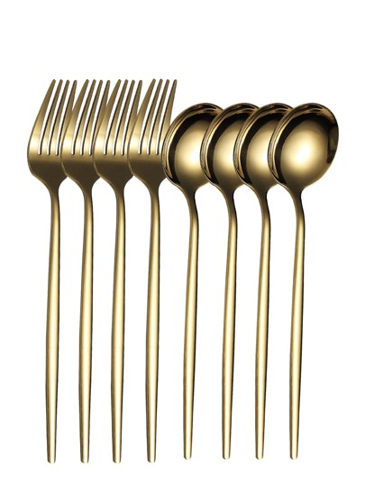 4 piezas de acero inoxidable Cuchara & Tenedor