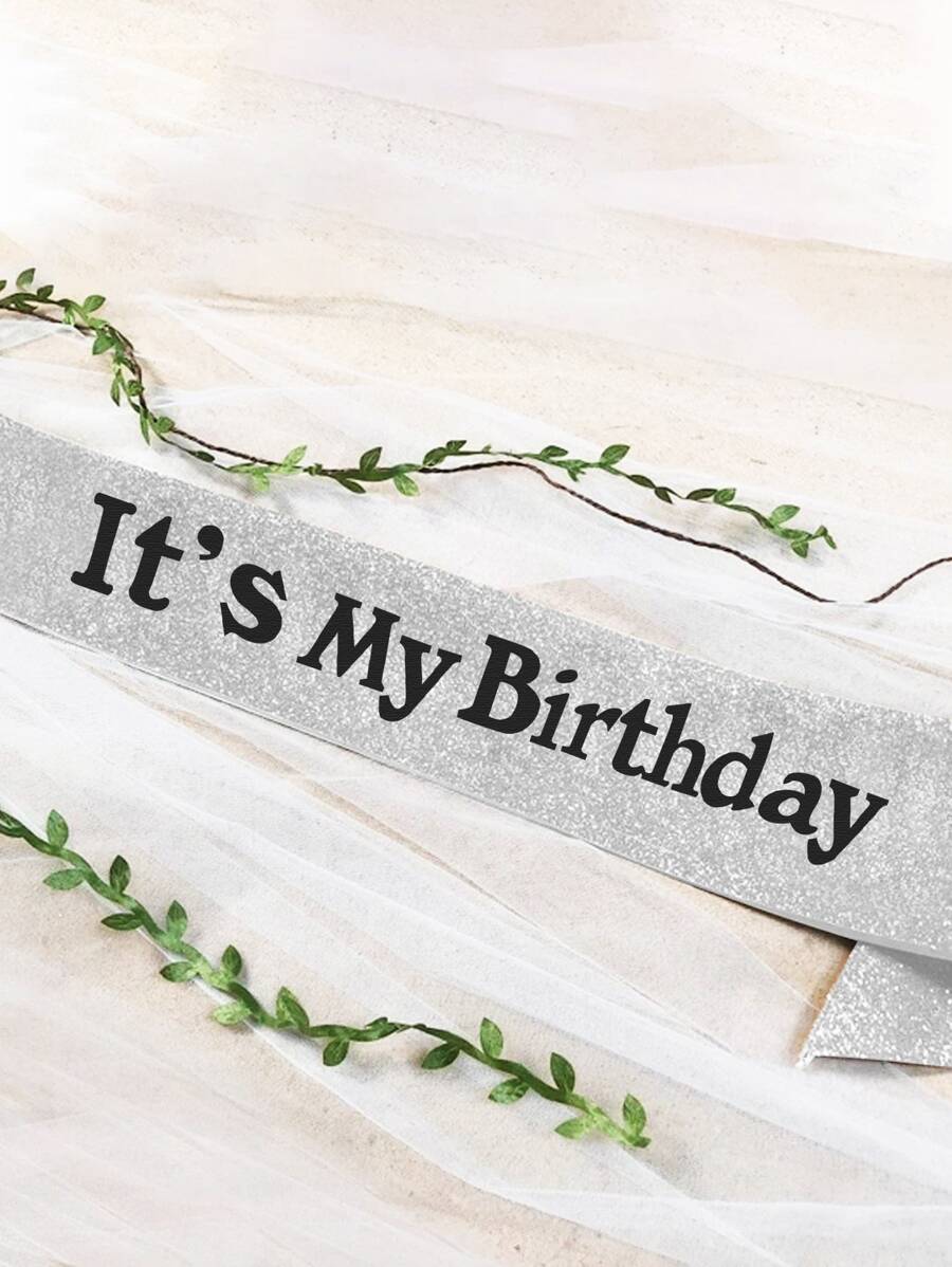 1入組生日派對帶 - 銀色 - 查看 1