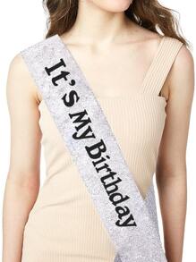 1入組生日派對帶 - 銀色 - 查看 2