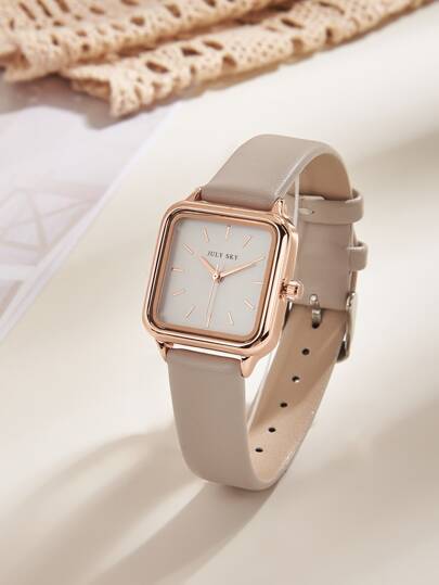 JULYSKY 1pc Ladies' Classic Rose Goud Quartz Watch, Festive view 2