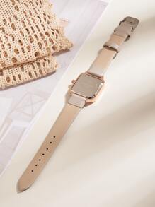 JULYSKY 1 件女士簡約經典玫瑰金石英手錶,節日禮物