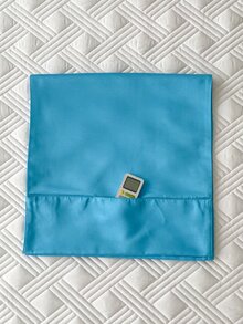 Corredor de cama unicolor con con bolsillo lateral - Azul - Ver 3
