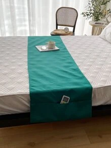 素色床旗帶側邊口袋 - 綠色 - 查看 1