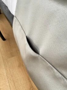 Side Pocket Design Bed Runner - Light Grey - View 5