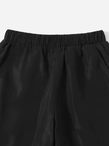 SHEIN 男孩字母和熊印花上衣和短褲套裝