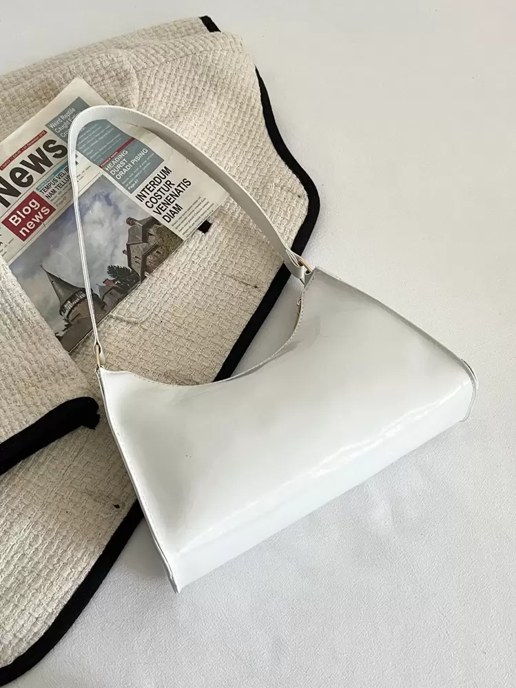 Bolso baguette minimalista - Blanco - Añade 1