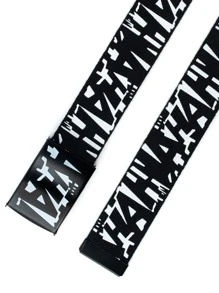 1 pièce Ceinture de taille simple imprimée décontractée pour homme, à porter au quotidien, pour l'école, les affaires, petit ami, mari, père, cadeau pour hommes, porter au quotidien, mode, ado, extérieur, vacances, sport, voyage, bohème, automne vintage, accessoires automne-hiver, convient aux ados, jeunes, hommes, décontracté, extérieur, sport, vacances, cadeaux de remise de diplôme, anniversaire, port quotidien - Multicolore - Voir 3