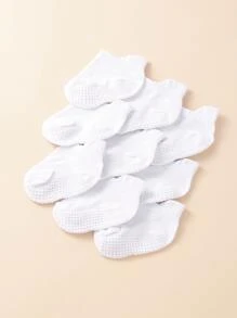 9pairs Baby Solid Socks - White - View 3