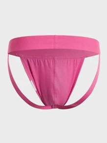 Jockstrap uni per uomo, biancheria intima sexy - Fucsia - Visualizzare 2