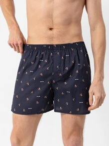 男士字母和卡通圖案 - 彩色 - 查看 1