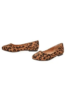 Bailarinas con estampado de leopardo de punta - Multicolor - Ver 2