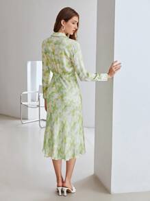 MOTF X MONET INSPIRED Đầm Nút phía trước Cà vạt nhuộm Giải trí - Nhiều màu - Xem 3