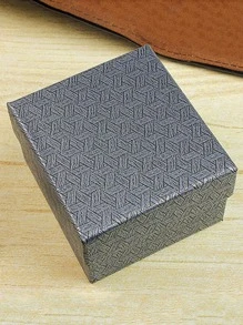 1入組幾何樣式首飾盒 - 灰色 - 查看 1