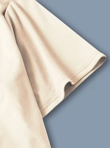 Aesthetic Post Tops Nam Lá thư Giải trí - Màu Khaki - Xem 3