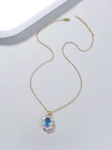 Gemstone Pendant Necklace - Yellow Gold - View 5