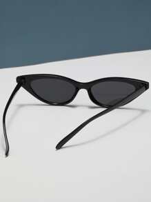 1 Pair Unisex Cat Eye Fashion Glasses, Suitable For Electronic Music Festivals, Travel, Vacation, Sports, Driving, Festivals, Beach, Outings, Summer Accessories, Family Outings, Elegant Attire, Street Style Accessories, Vacation Atmosphere, Sports, Parties, Outdoor Activities, Street Style, Fishing, Holidays, Vacation - Black - View 4