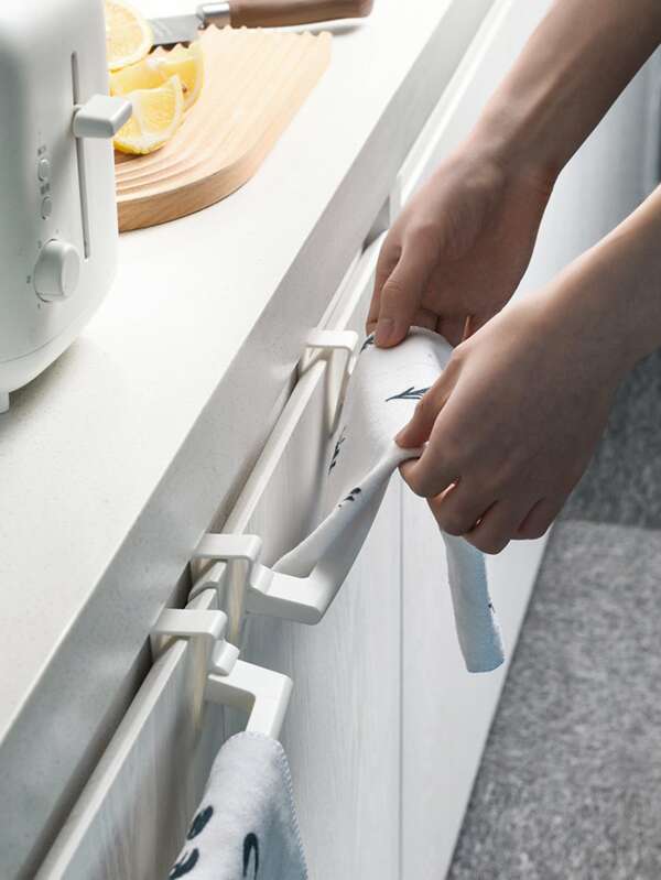 1pc Hanging Storage Rack, Towel Rack Over Kitchen Door Towel