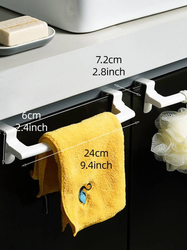 1pc Hanging Storage Rack, Towel Rack Over Kitchen Door Towel