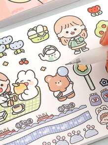 50pcs Cartoon Graphic Random Sticker - Multicolor - View 4