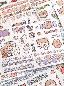 50pcs Cartoon Graphic Random Sticker - Multicolor - View 6