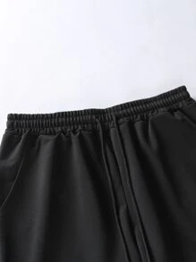 Manfinity Homme Men Colourblock Tee & Drawstring Waist Shorts - Multicolor - View 4