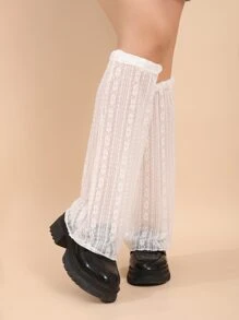 Calcetines flexible amplio unicolor - Blanco - Ver 4