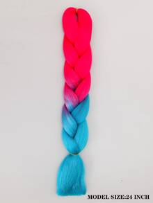 1pc Ombre Long Synthetic Hair Braid - Multicolor - View 2