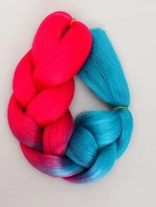1pc Ombre Long Synthetic Hair Braid - Multicolor - View 5