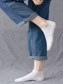 6双水果拼贴踝袜 - 白色 - 查看 6