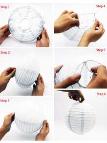 12pcs Plain Paper Lantern - White - View 3