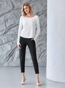 MOTF PREMIUM TIE BACK THUMBHOLES SPORTS T-SHIRT - White - View 5