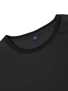 Manfinity Homme 男士啤酒和字母圖案T恤