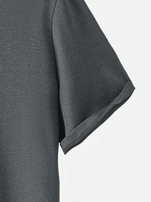 Manfinity Homme Hombres Camiseta con estampado de letra & Pantalones deportivos de cintura con cordón