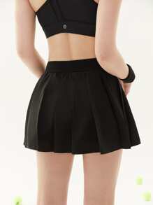 GLOWMODE Core Court Collection Pleated Tennis Skirt - Black - View 4
