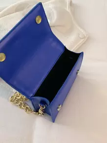 Bolso de hombro para mujer, bolso de cadena, bolso cuadrado mini, bolso acolchado, bolso mini ligero, adecuado para ir al trabajo, casual, combinación diaria, citas, trabajo, estudiante y otras ocasiones - Azul - Ver 5