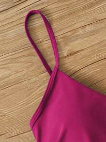 SHEIN Swim Summer Beach Palm Random Print Adjustable Strap Bikini