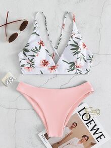 Floral Cheeky Bikini For Summer Beach - Multicolor - View 5