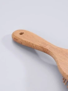 1pc Small Round Bamboo Comb,Brush,Hair Brushes,Edge Brush,Brush Hair,Hair Comb,Comb Hair,Detangling Brush,Ball Brush,Mini Hair Brush,Hair Brush Set,Wooden Comb - Brown - View 3