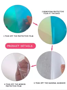 1pc Heart Design Decorative Mirror - Multicolor - View 5