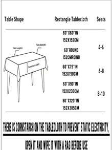 1pc Waterproof & Oilproof Christmas Holiday Scene Decoration Tablecloth With Digital Print, For New Year's Eve, Party, Outdoor Family Gathering, Home Dinner Table Cloth, Creative Design - Multicolor - View 7