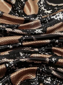 Pañuelo con estampado de piel de serpiente - Multicolor - Ver 4