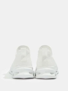 Cuccoo Lace-up Decor Running Sneakers - White - View 5