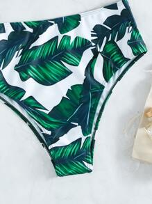 Summer Random Tropical Print V Wired Bikini - Multicolor - View 6