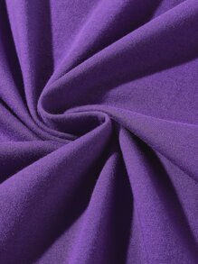 Manfinity Hombres Camiseta con estampado de slogan y dibujos animados - Morado Violeta - Ver 3