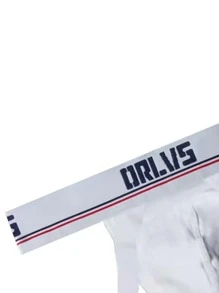 Men Letter Graphic Jockstrap Sexy Underwear - White - View 3