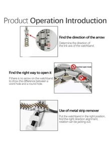 1pc Alloy Watch Disassembler, Iron Alloy Watch Bracelet Pin Remover, Adjuster, Strap Removal Tool For Home - Multicolor - View 6