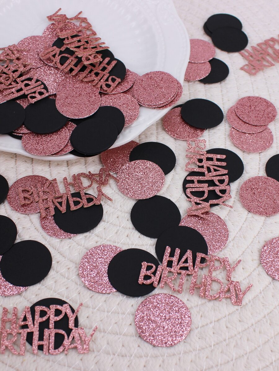 100pcs Random Glitter Birthday Confetti, Paper Paper Throwing Confetti For Birthday Party,Christmas - Multicolor - View 1