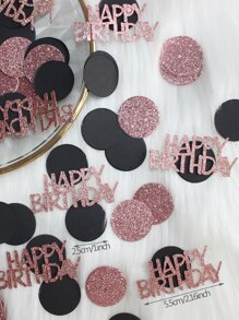 100pcs Random Glitter Birthday Confetti, Paper Paper Throwing Confetti For Birthday Party,Christmas - Multicolor - View 3