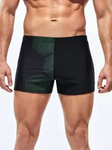 Manfinity Men Polka Dot Print Swim Shorts - Black - View 1